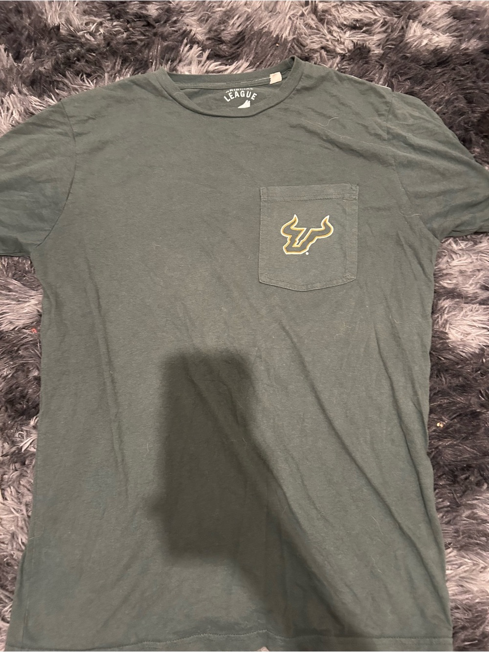USF Pocket Tee with Design on Back- Unisex